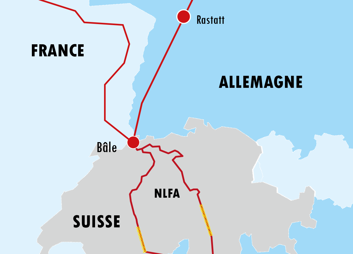 Karte Güterverkehr Korridore v.1.0 fr_(c) OFT